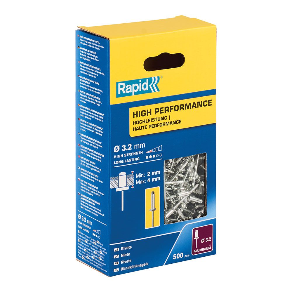 REMACHES DE ALUMINIO Ø3.2 x 8 mm, CAJA 500 uds