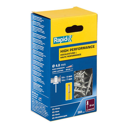 REMACHES DE ALUMINIO Ø4.8 x 10 mm, CAJA 350 uds