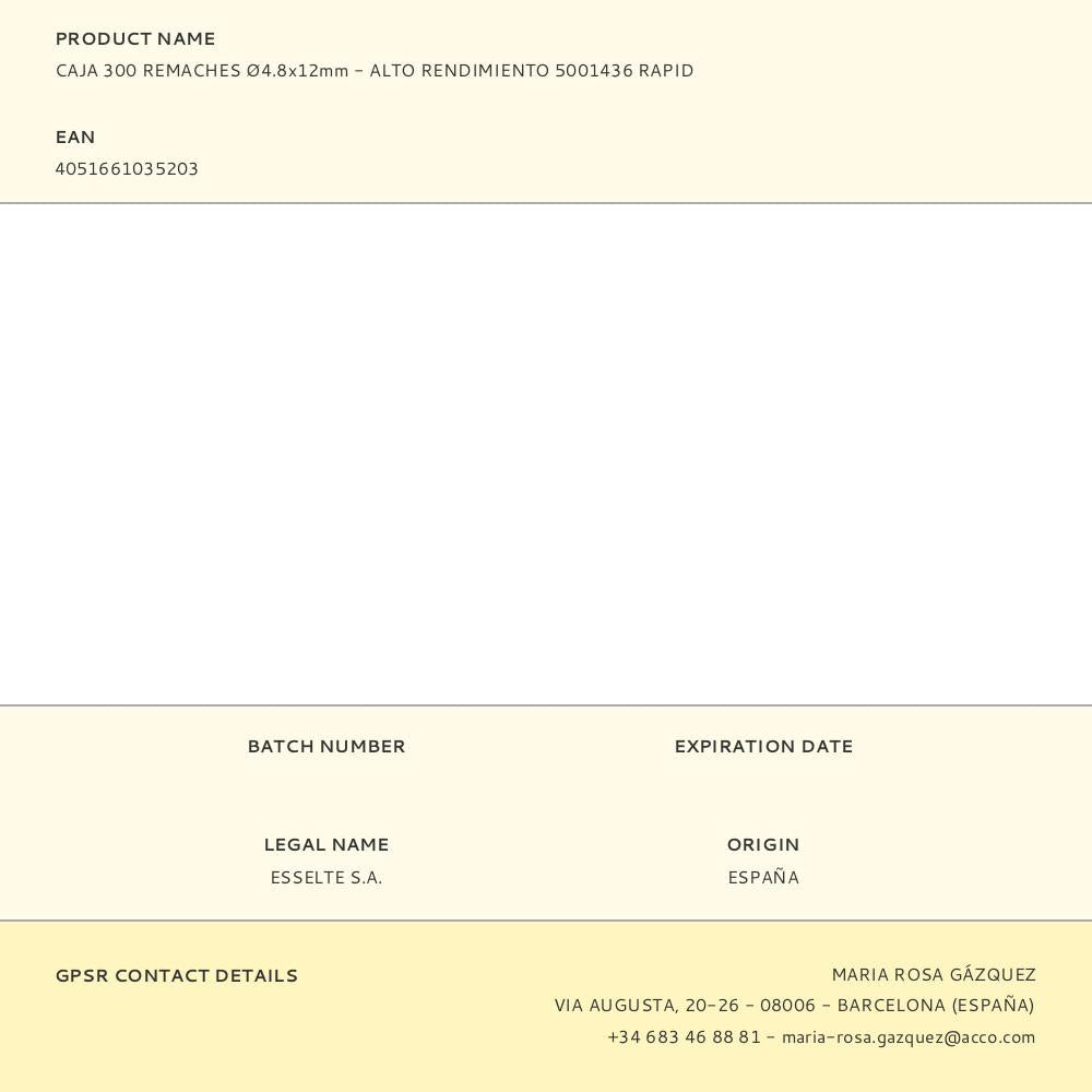 REMACHES DE ALUMINIO Ø4.8 x 12 mm, CAJA 300 uds