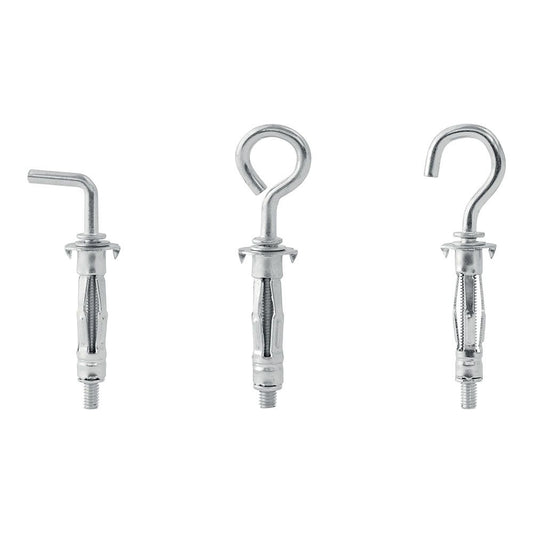 TACO DE EXPANSIÓN METÁLICO Ø8 x 32 TORNILLO Ø4, BLÍSTER 12 uds