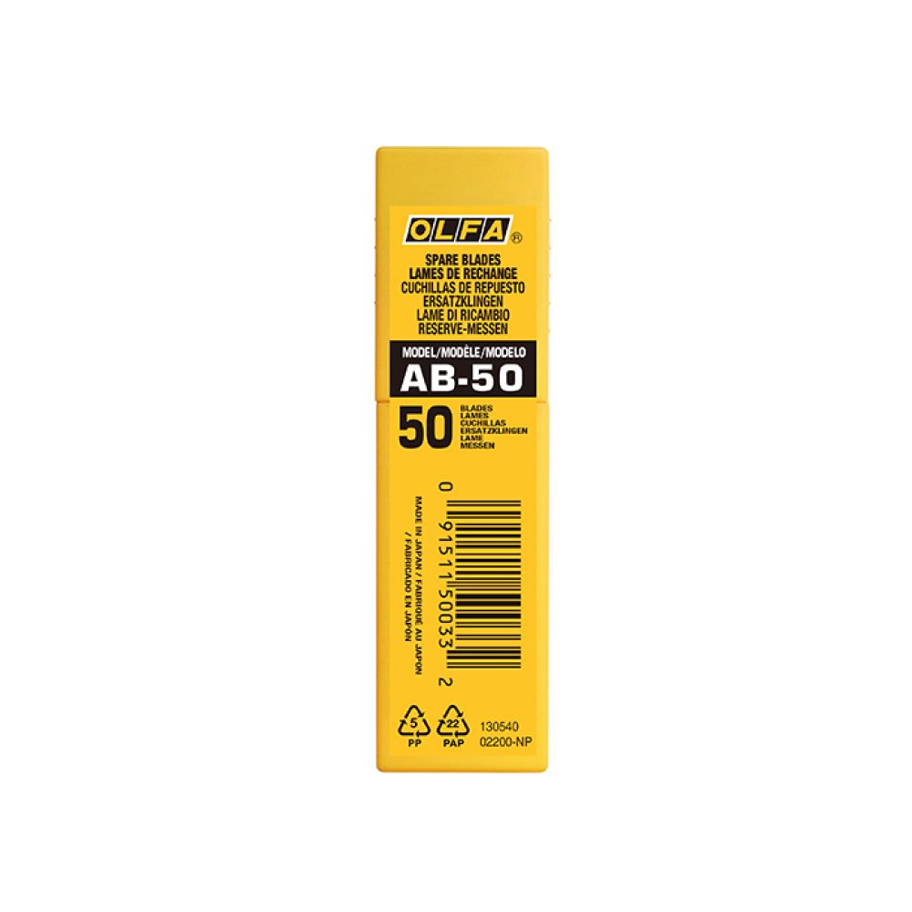 CUCHILLAS TROCEABLES PLATEADAS 9 mm, JUEGO 50 uds