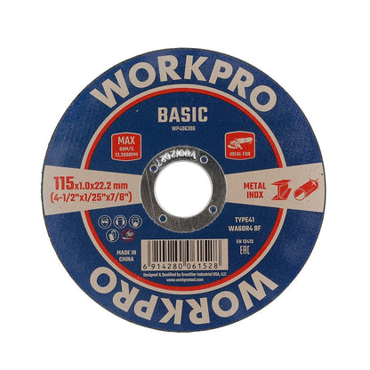 DISCO DE CORTE METAL E INOX T41, BASIC, Ø115 x 1,0 x 22,2 mm