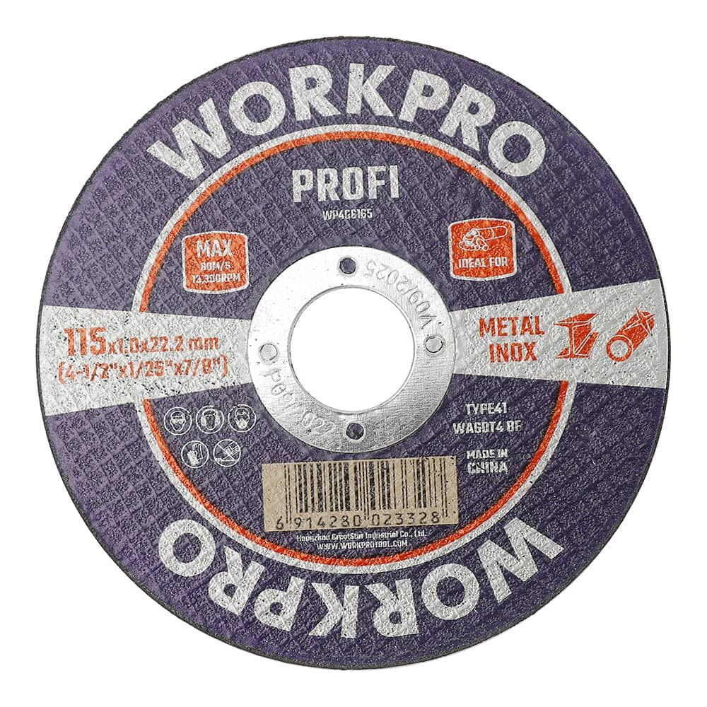 DISCO DE CORTE METAL E INOX T41, PROFI, Ø115 x 1,0 x 22,2 mm