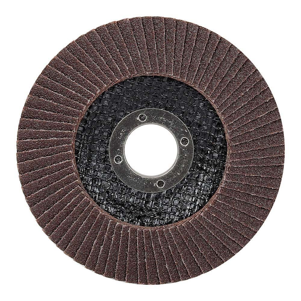 DISCO LÁMINAS PLANO ÓXIDO DE ALUMINIO T27, Ø115 x 22,2 mm, GRANO 100