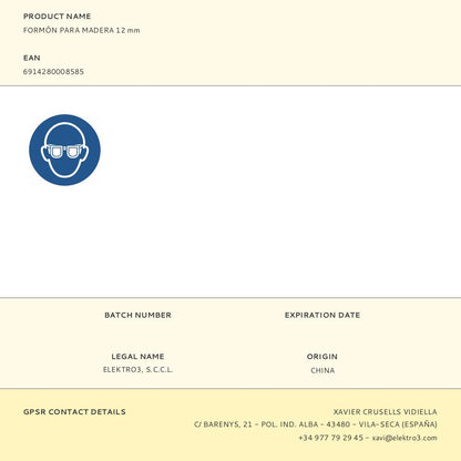 FORMÓN PARA MADERA 12 mm