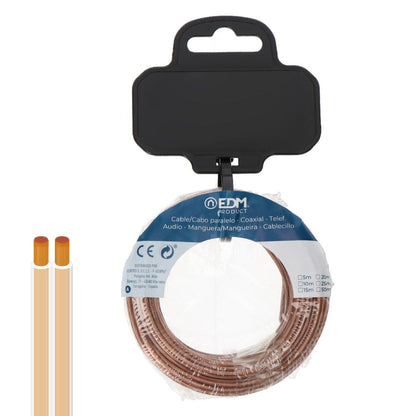 CARRETE CABLE PARALELO 2x0,75mm² TRANSPARENTE 50m.