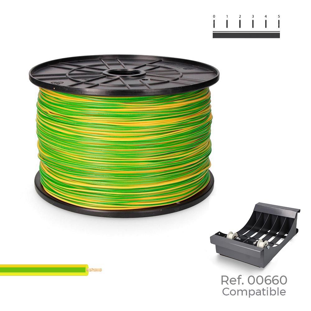 CABLECILLO H07Z1-K 2,50 mm² BICOLOR, 400 m. ( BOBINA MEDIANA )