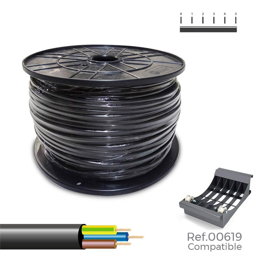 MANGUERA TUBULAR VV-K06/1KV 3 G 2,50 mm² NEGRA, 150 m.  (BOBINA GRANDE)