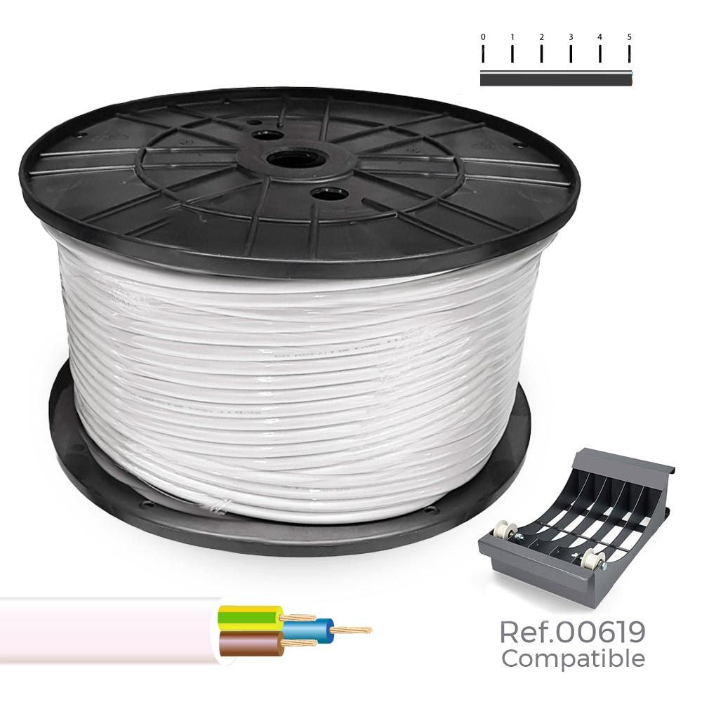 MANGUERA TUBULAR VV-K06/1KV 3 G 1,50 mm² BLANCA, 200 m. (BOBINA GRANDE)