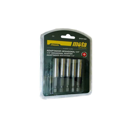 ADAPTADORES HEXAGONALES MAGNETICOS ¼ pulg Ø10 x 60 mm, JUEGO 5 PIEZAS