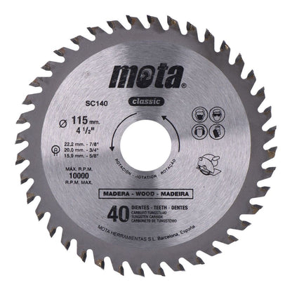 SIERRA CIRCULAR WIDIA Ø115 mm 40 DIENTES