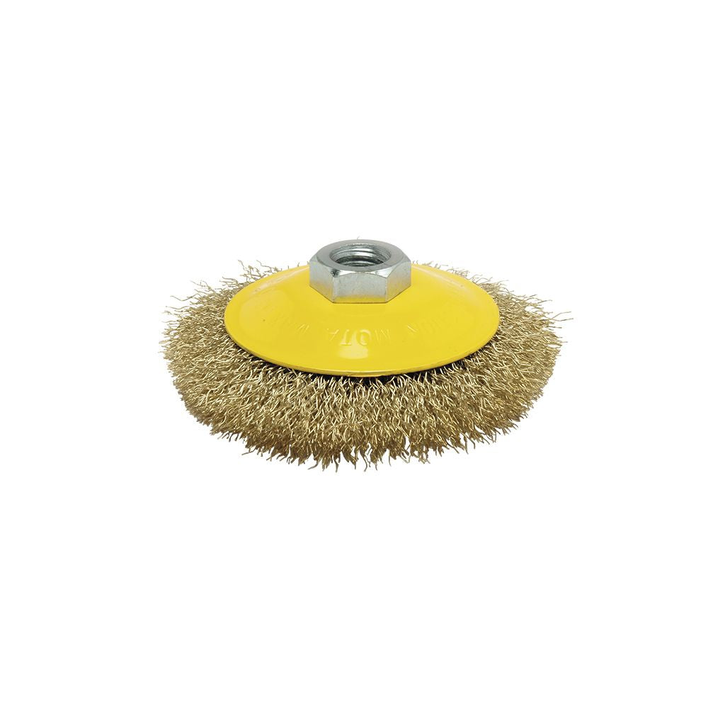 CEPILLO CONICO DE ALAMBRE ONDULADO Ø115 mm