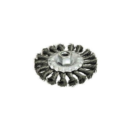 CEPILLO PLANO DE ALAMBRE RETORCIDO CON ROSCA Ø14 mm Ø115 mm