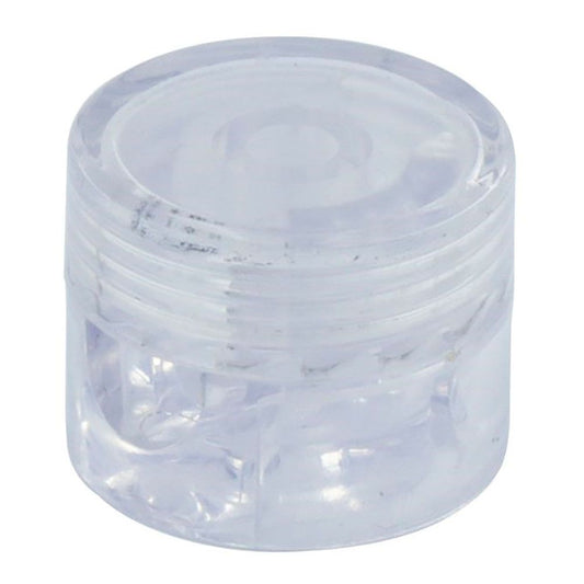SUJETACABLES DE PLÁSTICO, REDONDO, TRANSPARENTE, 5 uds