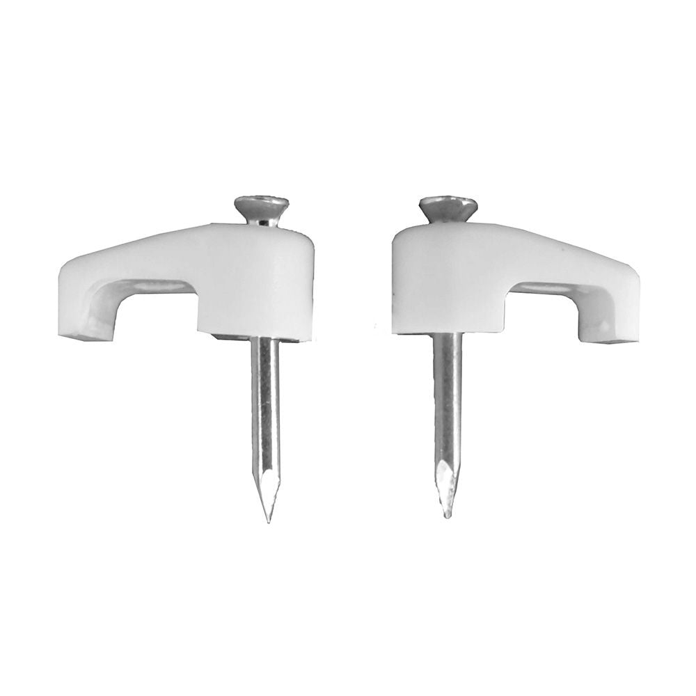GRAPA PARA CABLE MANGUERA PLANA 2 x 1,0 mm N°03, BLANCA, CAJA 100 uds