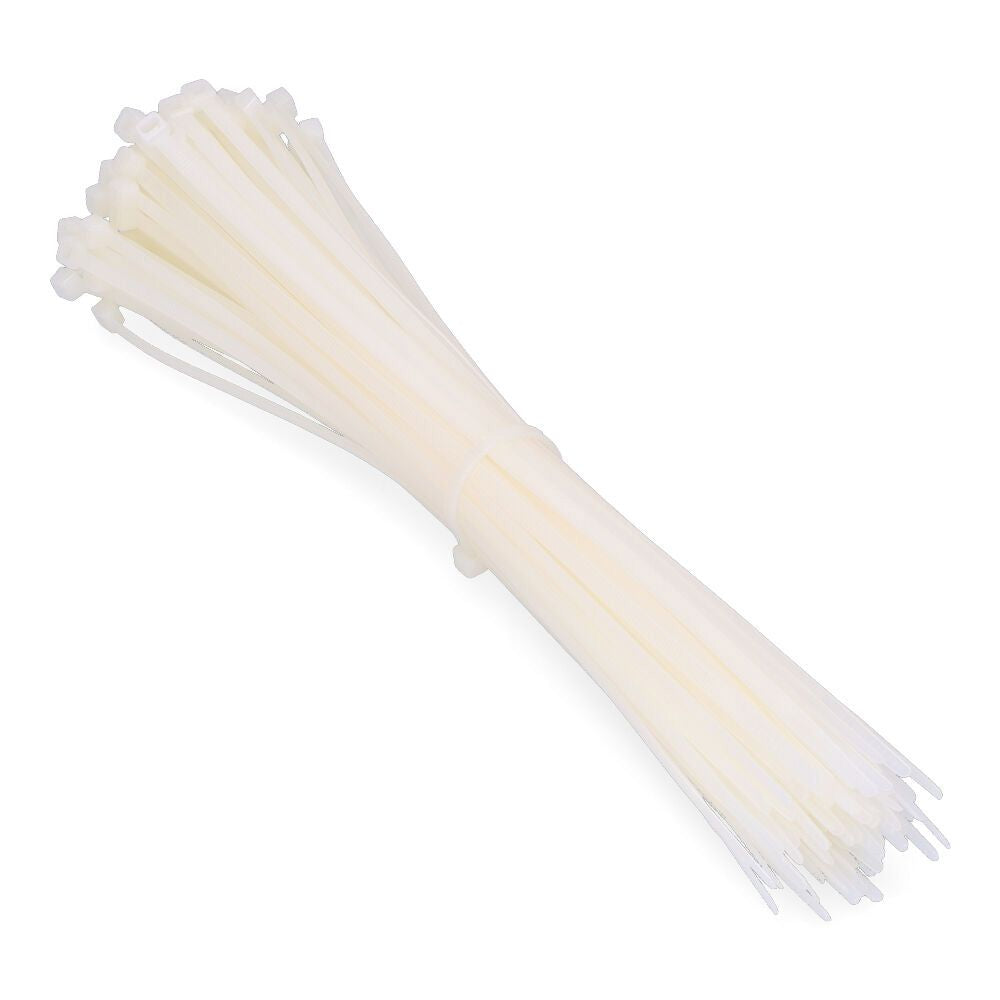 BRIDAS, NYLON, BN, NATURAL, 300 x 7,6 mm, BLISTER, 100 uds
