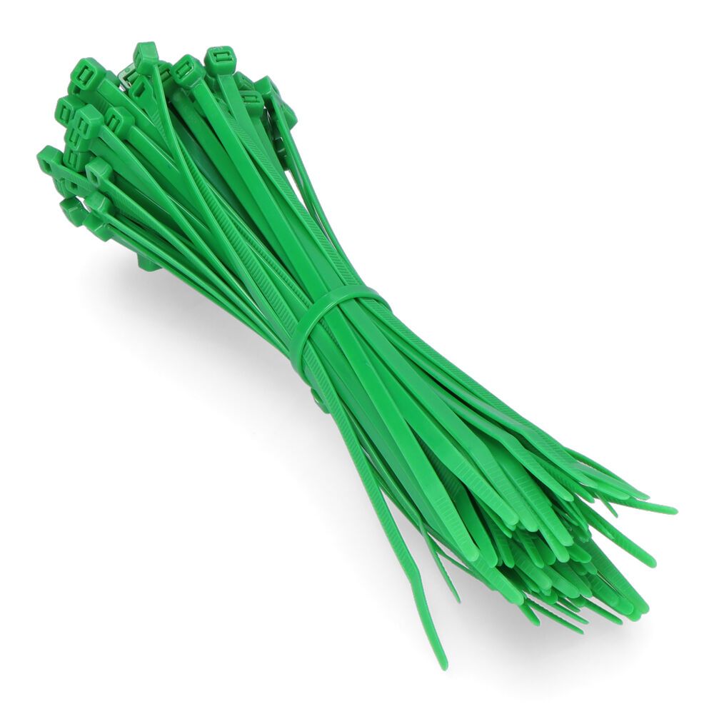 BRIDAS, NYLON, ALTA CALIDAD, VERDE, 203 x 4,6 mm, BOLSA, 100 uds