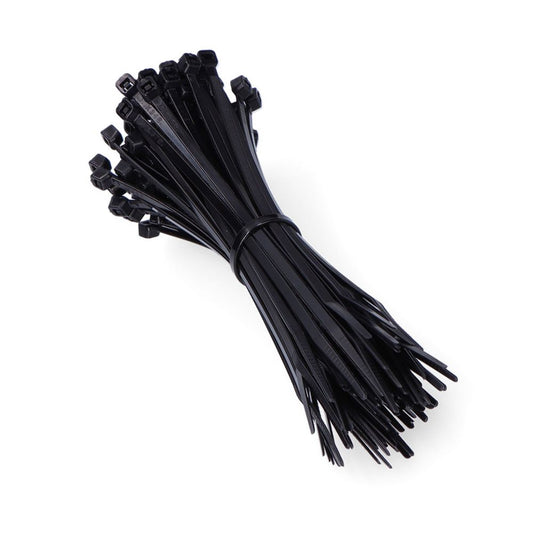 BRIDAS, NYLON, ALTA CALIDAD, NEGRO, 100 x 2,5 mm, BOLSA, 100 uds