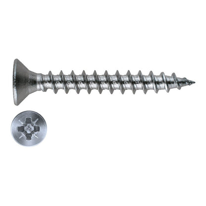 TIRAFONDO DIN-7505-A, CABEZA AVELLANADA PZ2, ZINCADO CR-3, 5,0 x 80 mm, CAJA 100 uds