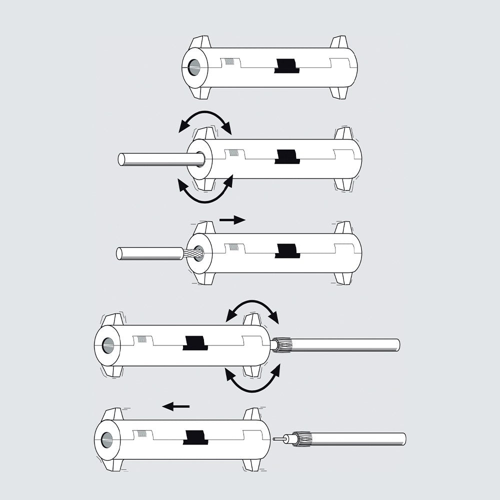 PELACABLES PARA CABLE COAXIAL HASTA Ø7,5 mm