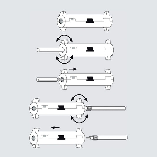 PELACABLES PARA CABLE COAXIAL HASTA Ø7,5 mm