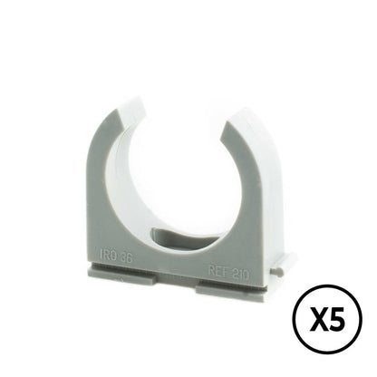 SOPORTE A PRESION LH Ø 20 mm, GRIS, 5 unidades