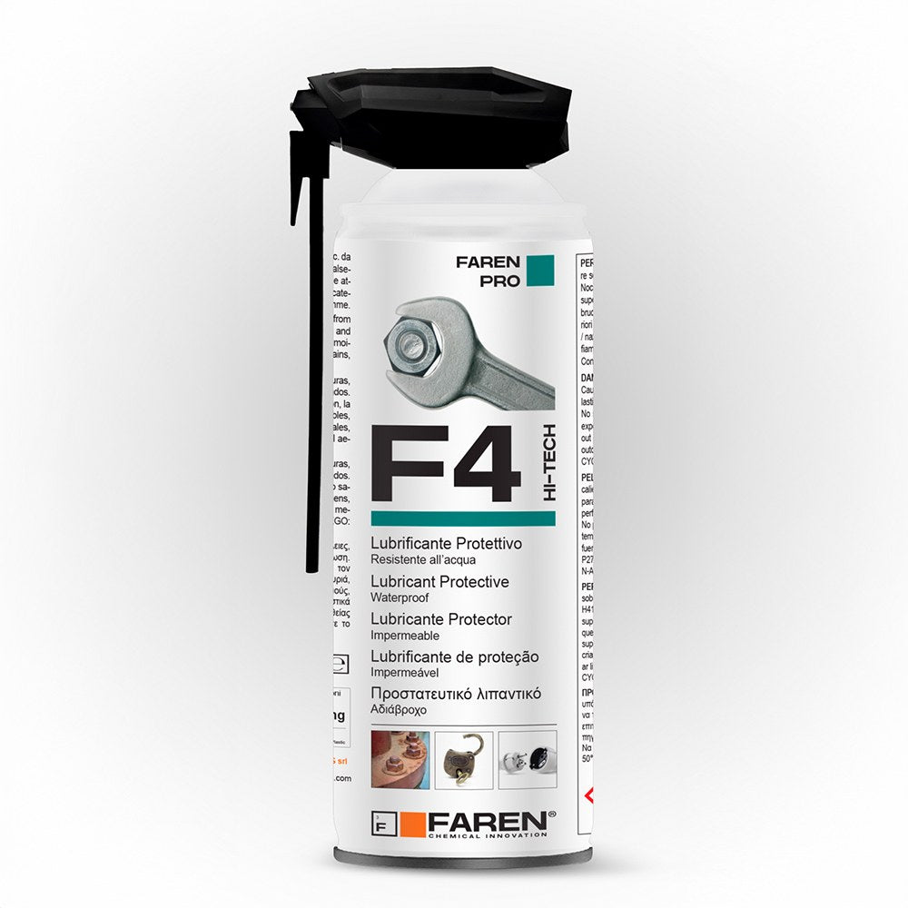 LUBRICANTE MULTIUSOS F4 CON DIFUSOR ESPECIAL DE SEGURIDAD, 400 ml