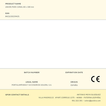 UNION PARA CANAL 60 x 100 mm