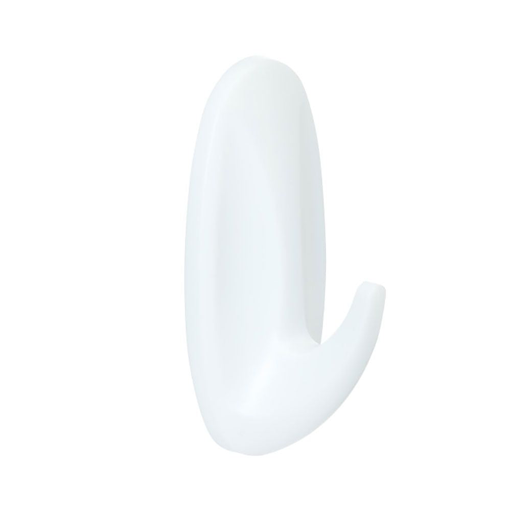COMMAND GANCHO DE DISEÑO, MEDIANO, BLANCO,  29 x 79 x 29 mm, 2 uds + 4 TIRAS, MAX 1,3 Kg