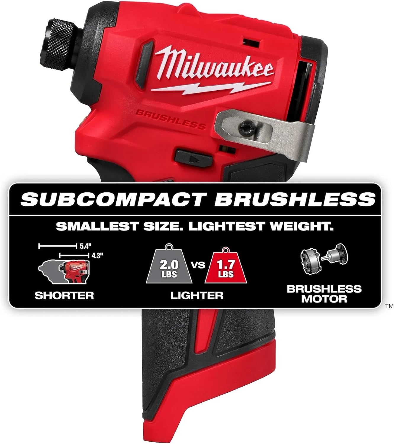 Atornillador de Impacto Subcompacto Milwaukee M12 BLIDRC-0 (1/4" Hex)