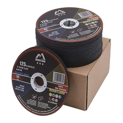 Caja 50 Discos de Corte Merryland 125x1.0mm (Metal/Inox)