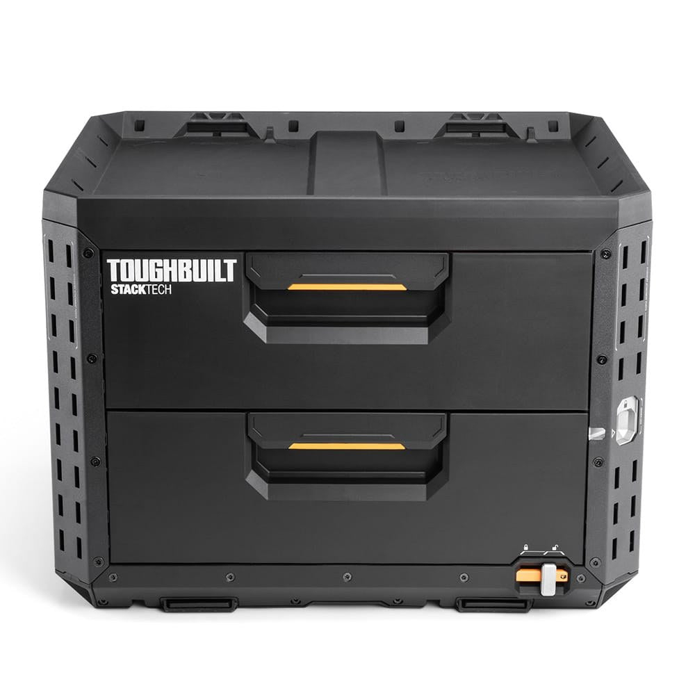 CAJA DE HERRAMIENTAS DE 2 CAJONES CON CIERRE, STACKTECH, 53 x 40,5 x 39,5 cm