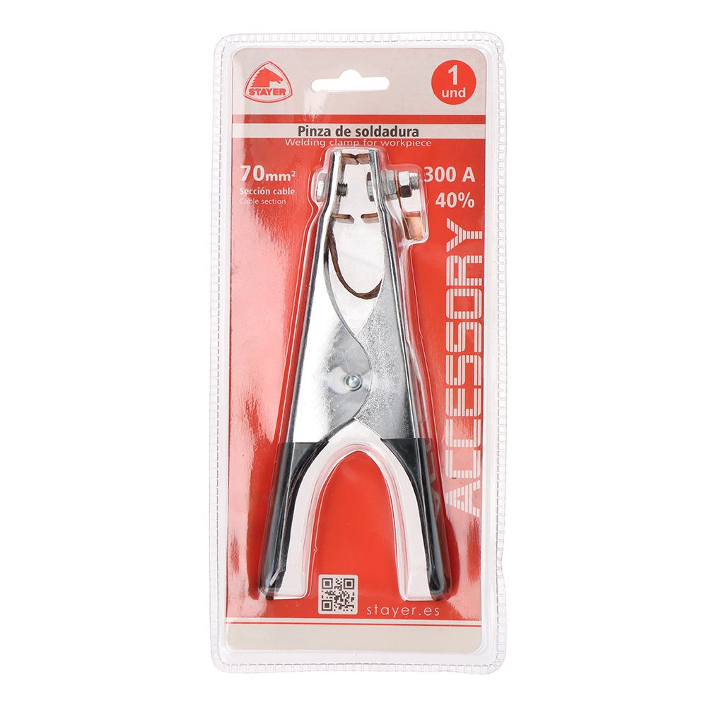 PINZA DE SOLDADURA 300A, CABLE MÁX. 70 mm²