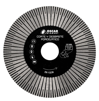 DISCO CORTE Y DESBASTE PORCELANICO PRO Ø125 x 20 x 22,2 mm