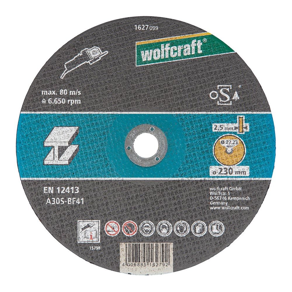 DISCO CORTE PARA METAL Ø230 x 2,5 x 22,23 mm