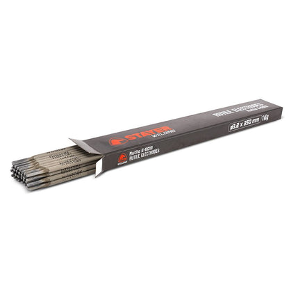 ELECTRODO RUTILO E-6013 Ø3.2 x 350 mm, CAJA 1 kg
