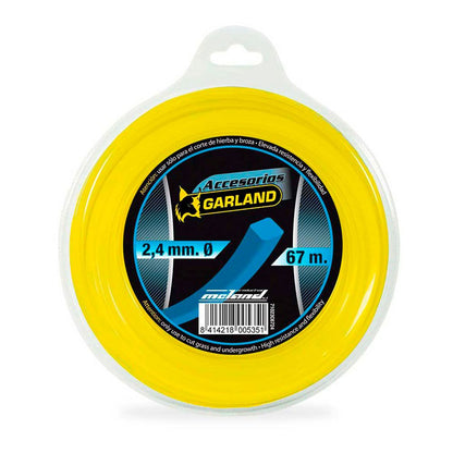 HILO DISPENSADOR PARA DESBROZADORA, CUADRADO, Ø2,4 mm, DISPENSADOR 67 m