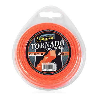 HILO PARA DESBROZADORA TORNADO, CUADRADO, Ø2,0 mm, DISPENSADOR 20 m