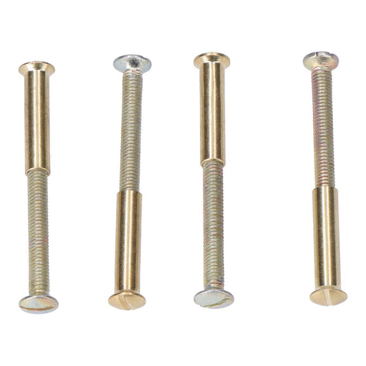 TORNILLOS ENSAMBLE, DE LATÓN CON ACABADO DORADO, 4 uds, BLISTER