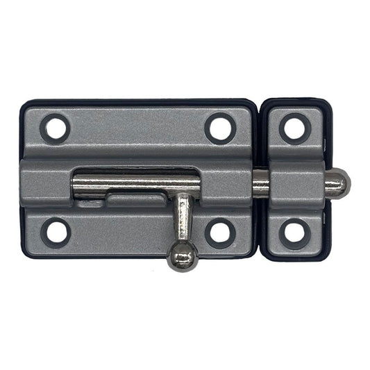 PASADOR CERROJO BASE PLÁSTICA 50 mm CROMO MATE