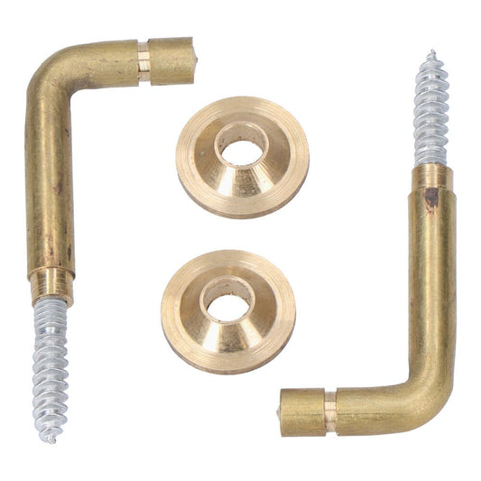 ALZAPAÑOS TORNEADOS LATÓN 30 mm. RECOGEDOR DE CORTINA, 2 uds