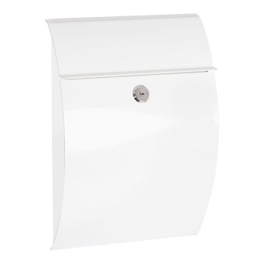 BUZÓN INDIVIDUAL EXTERIOR, PEQUEÑO, GALAN, ACERO, BLANCO, 21 x 7,5 x 29 cm