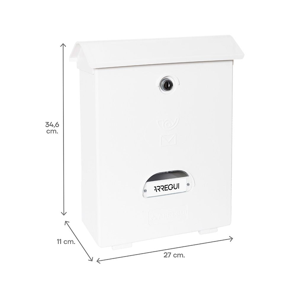BUZÓN INDIVIDUAL EXTERIOR, MEDIANO, CLASSIC, POLIESTIRENO, BLANCO, 27 x 11 x 34,6 cm
