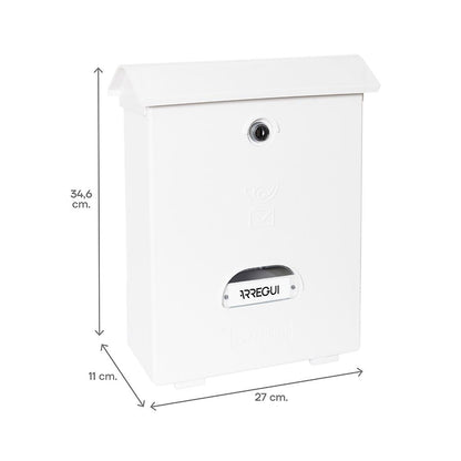 BUZÓN INDIVIDUAL EXTERIOR, MEDIANO, CLASSIC, POLIESTIRENO, BLANCO, 27 x 11 x 34,6 cm