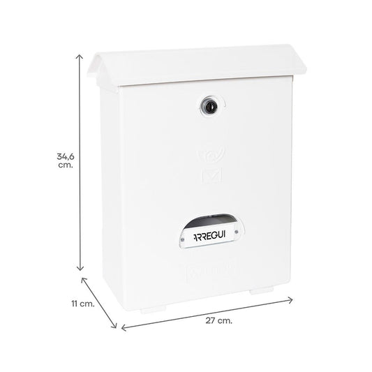 BUZÓN INDIVIDUAL EXTERIOR, MEDIANO, CLASSIC, POLIESTIRENO, BLANCO, 27 x 11 x 34,6 cm