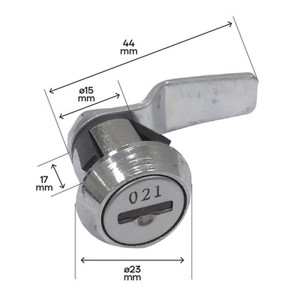 CERRADURA CER0107 PARA BUZONES ARREGUI EXTERIOR DE PLÁSTICO, 10 uds