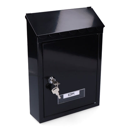 BUZON DE ACERO MODELO STANDARD NEGRO 210 x 60 x 300 mm
