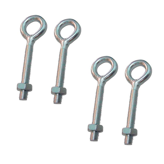 HEMBRILLA SOLDADA CON TUERCA HM01, M4 x 30 mm, ZINCADO, BLISTER 4 uds