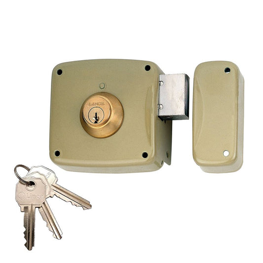 CERRADURA, SOBREPONER, MODELO 95124AHE12D, CON CILINDRO 5124A, ENTRADA 120 mm, MANO DERECHA