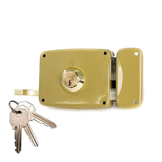 CERRADURA, SOBREPONER, MODELO 95125AHE12D, CON CILINDRO 5125A, ENTRADA 120 mm, MANO DERECHA